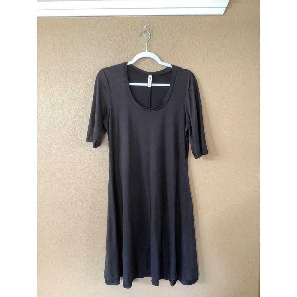 24seven Comfort Women's Black Jersey Stretch Dress Sz 1X